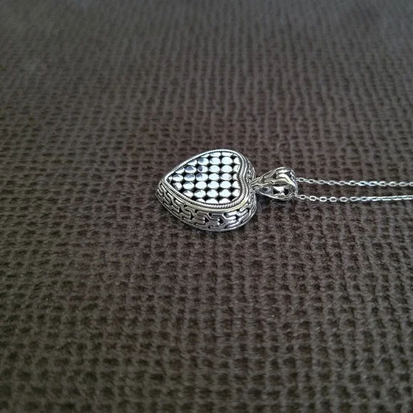 willowbird🪶 Silver🤍 Dotted Heart❤ Pendant Necklace - NWT - Picture 5 of 16